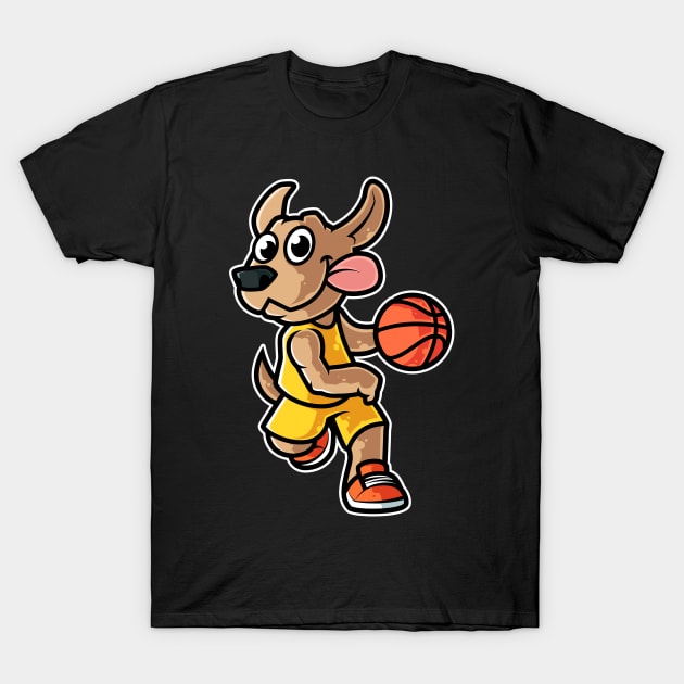 Dog Basketball Game Day Funny Team Sports B-ball graphic T-Shirt by theodoros20